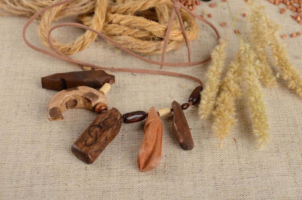 wooden charm for good luck